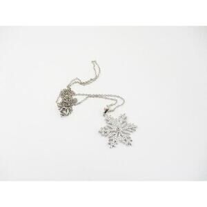 Macys & Co 18" SS Necklace with Large Snowflake Charm